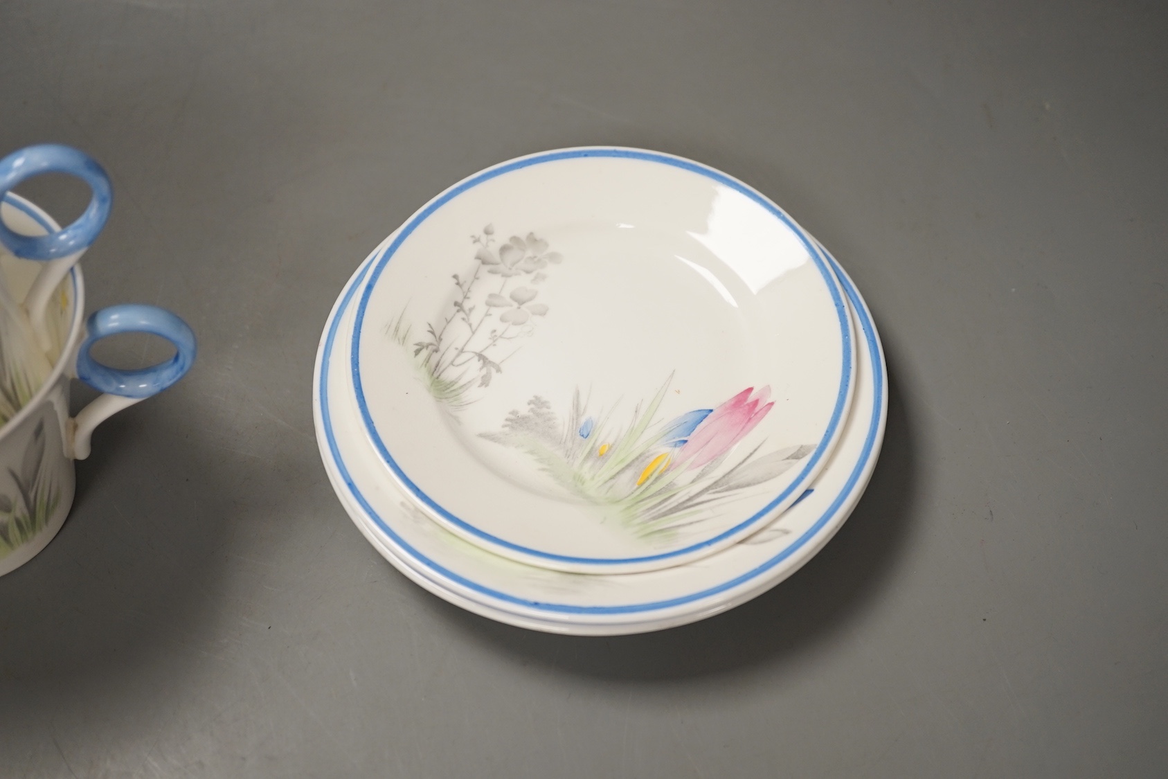 A Shelley Regent Shaped WR066 tea set for two